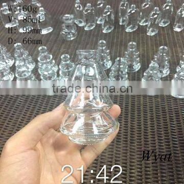 custom design 80ml 3oz small glass christmas tree bottles glass storage bottles