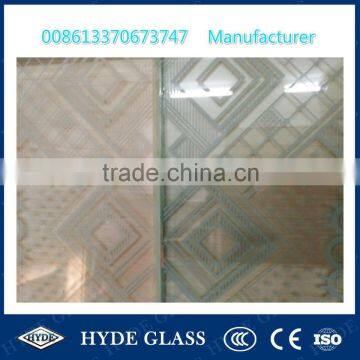 2016 new design silk screen printed laminated building glass