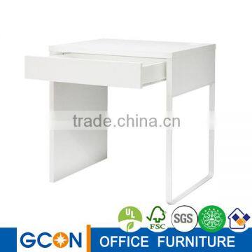 Home style metal frame white wooden computer desk