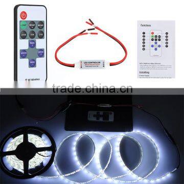 Adjustable lighting bright Wireless RF Remote Control LED Dimmer Controller for LED Strip Single Color DC5~24V 11Key 5050 3528