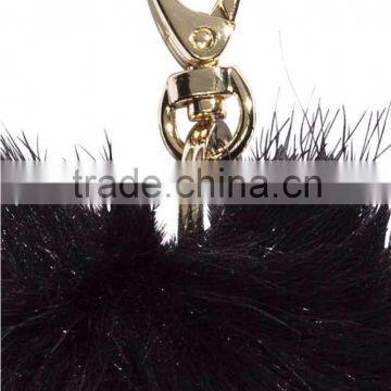 Fur Ball Key Chain,key Chain Parts,metal Alloy Keychain,pom Pom Ball Keychain photo-6