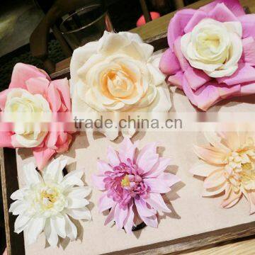 Artificial Flower Hair Rope,Rose Flower Elastic Hair Band,Hawaii Boho Flower Hair Tie photo-2