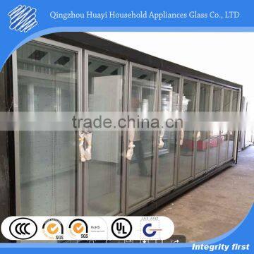 double sealed commercial chiller aluminum frame swing glass doors