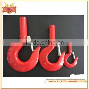 Forged Carbon Steel Alloy Steel Lifting Shank Hook With Safty Lather