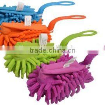 Best Selling Cute Colourfur Cleaning Mini Plastic Handle Chenille Duster for Computer