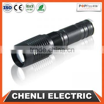 POPPAS 101 T6 10W zoom rechargeable outdoor led flashlight
