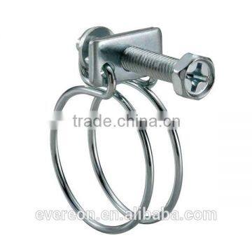 Double wire hose clamp