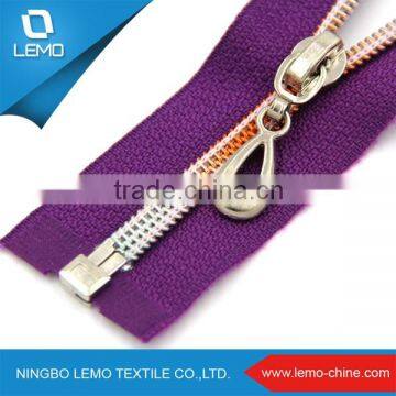 No.5 Silver Teeth Open End Nylon Zipper For Apparel For Bag