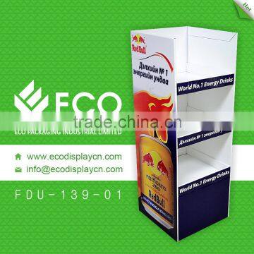 Supermarket Advertising Corrugated Cardboard Display Shelf Manufacturer for Energy Drink                        
                                                Quality Choice