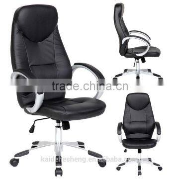 new modern executive high back swivel office pu black leather wheels office chairs