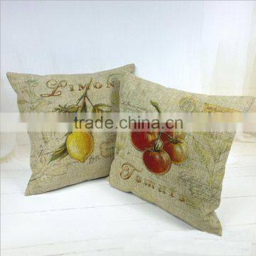 Sofa waist decor lemon and tomato printing cushion cover wholesale                        
                                                Quality Choice