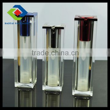 transparent 30ml/40ml/50ml airless pump factory with label