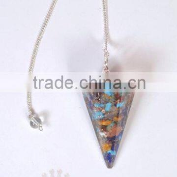 Wholesale Orgone Seven Chakra Stone Pendulum