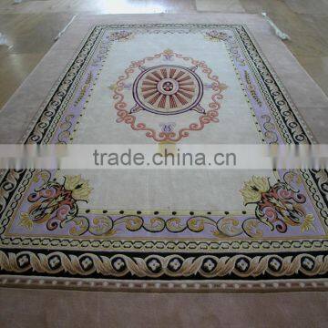 European Style Wool Handmade Carpet For Home Hotel And Library Use