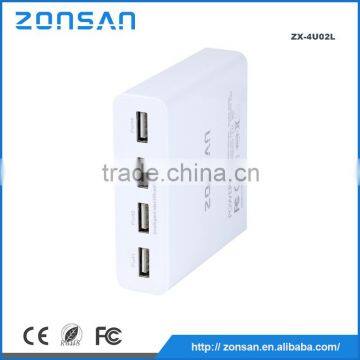 New Design Universal USB Wall Charger, 4 Port USB Wall Charger Adapter US EU Plug