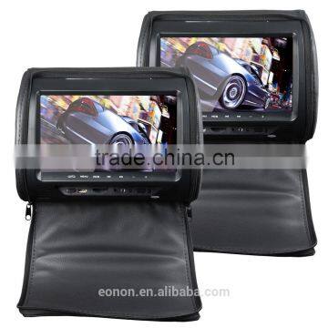 EONON L0293 9" HD Car Headrest Monitor with Built in DVD (Black Color)