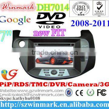 7inch special car dvd player for Honda new Fit with GPS game RDS BT dvbt optional DH7014