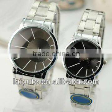 NEW~! couple round case watch with business Stainless steel watches