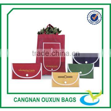 Reusable foldable non woven bag for supermaket