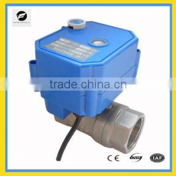 stainless steel 2-way motorized ball valve with manual override function 3v 5v 12VDC 24VDC