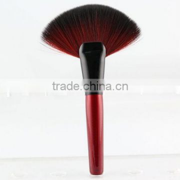 fan brush red long handle professional big powder brush nylon hair makeup brush