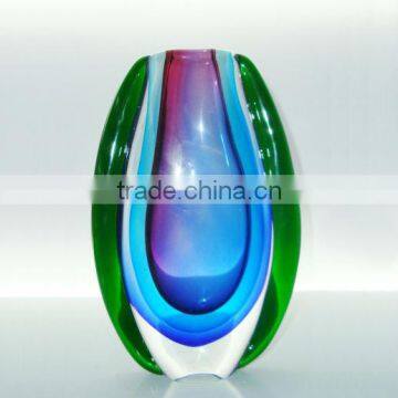 Modern multi color blown art vases home decorations