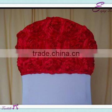 YHS#525 rosette satin back cover polyester banquet wedding wholesale chair cover sash bow