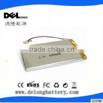 factory price 3.7v 4000mah rechargeable lipo battery/polymer li-ion battery/lithium polymer battery china OEM manufacturer