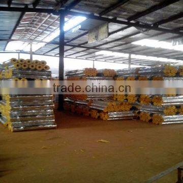 Waterproof pipe insulation glass wool pipe with alumium