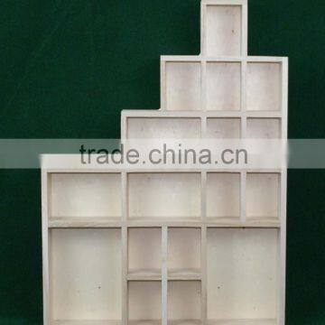 2015 new wooden oval shelf,wooden component shelf with compartments