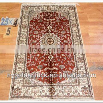 Oriental Spun Silk Hand Made Turkish Silk Carpet