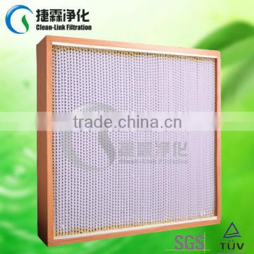 99.99% High Efficiency And Capacity Aluminum pleated Hepa for HVAC industry filter