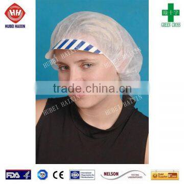 Factory price disposable non woven bouffant cap, nurse cap, mob cap colorful