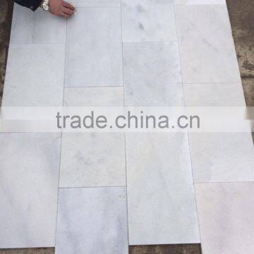 30 x Free Lenght Sandblasted Turkish White Marble Tiles photo-5