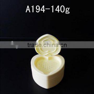 heart-shaped makeup powder case