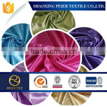 100% polyester heavy satin fabric for ladys wedding in 2015