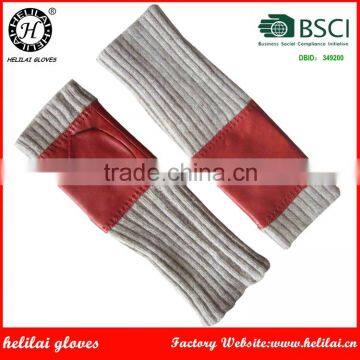 HELILAI Factory Price Leather Gloves Fingerless Long Style Driver Glove photo-2