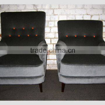 Furniture Upholstery Melbourne Danish Mid Century Velvet armchairs HDL1953