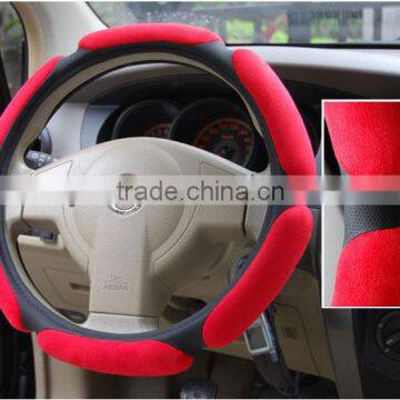 red grid style steering wheel covers