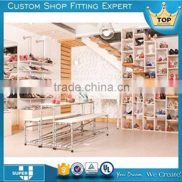 Retail Fasionable Good Quality Women Shoe Display Wall Mounted