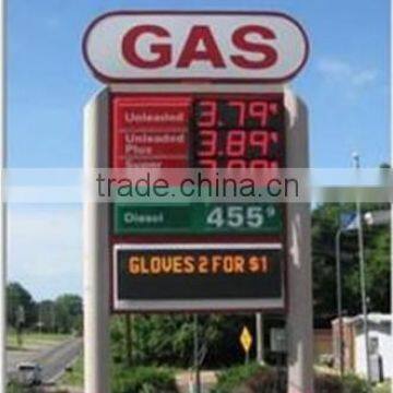 TF Double Sided Outdoor Scrolling Led Sign,Led Gas Price Sign,Led Moving Message For Petrol Station with double