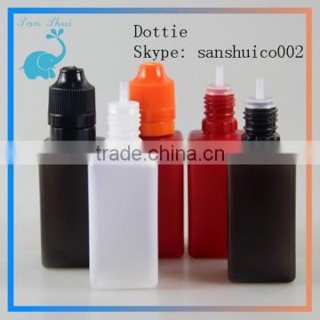 colored eliquid bottle wholesale square plastic bottle with childproof tamper evident cap made in China