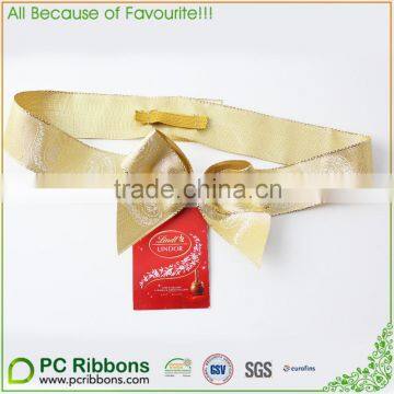 Turquoise blue ribbon bow for packaging