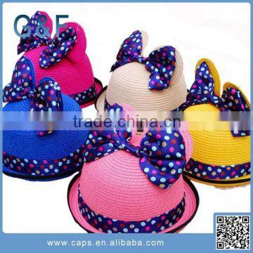 Lovely Design Mouse Straw Hats For Little Girl