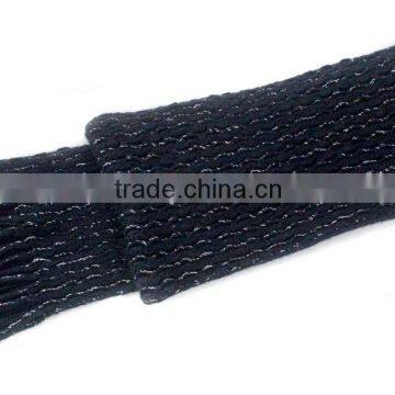 Black Color on Sale Factory Supply Hand Knitted Scarf photo-5