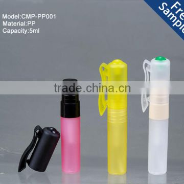 5ml plastic perfume pen bottle, hot sale pen shape bottle, pen type perfume bottle factory