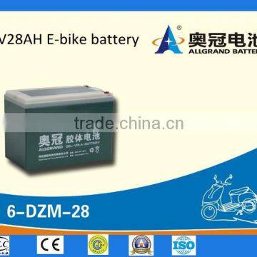 6-DZM-28 12v28Ah electric bicycle battery