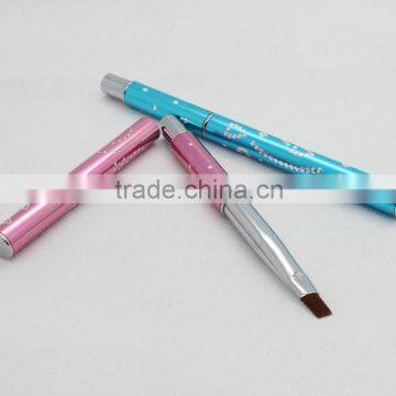 High Quality Metal UV Gel Nail Designs Gel Brush for Nail with Nylon