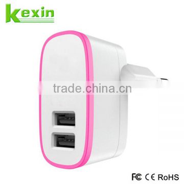 Universal 5V 2A Dual USB Wall Charger Travel Power Adaptor for All Iphone ,Ipad,Samsung