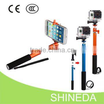 Shineda New design selfie stick bluetooth for camera and smartphone